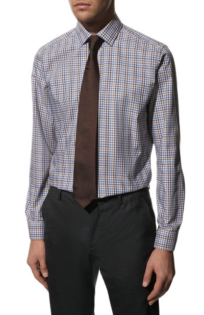 Хлопковая сорочка CORNELIANI синего цвета по цене 37700 руб., арт. 90P010-2811265/00, фото 3 Хлопковая сорочка CORNELIANI, арт. 90P010-2811265/00, фото 3