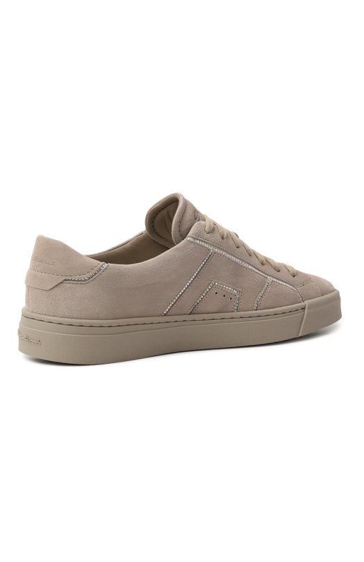 Замшевые кеды Santoni WBGG61423ARGTDTB Бежевый  WBGG61423ARGTDTB Фото 5