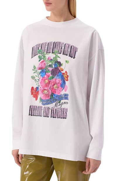 Хлопковый лонглив MSGM, арт. 4041MDM86SE/267285, фото 3