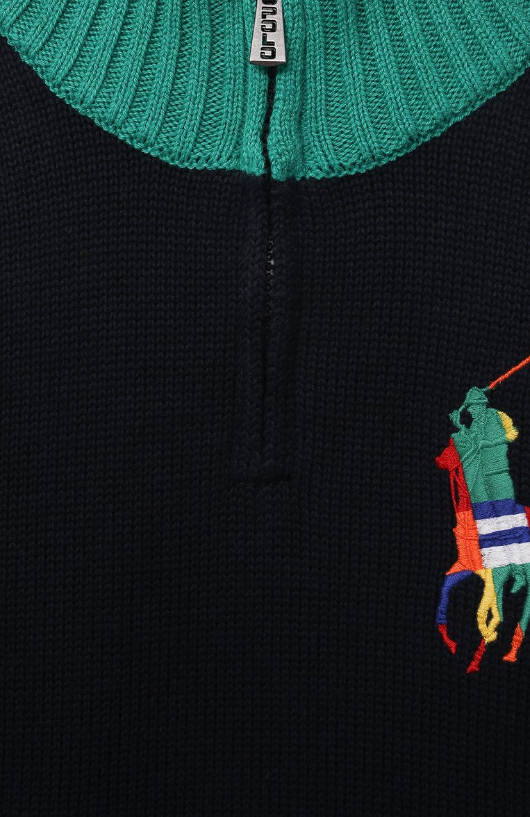 Детский хлопковый свитер POLO RALPH LAUREN разноцветного цвета, арт. 321846212 | Фото 3 (Материал внешний: Хлопок; Рукава: Длинные; Мальчики Кросс-КТ: Свитер-одежда; Ростовка одежда: 18 мес | 86 см, 3 года | 98 см, 4 года | 104 см)