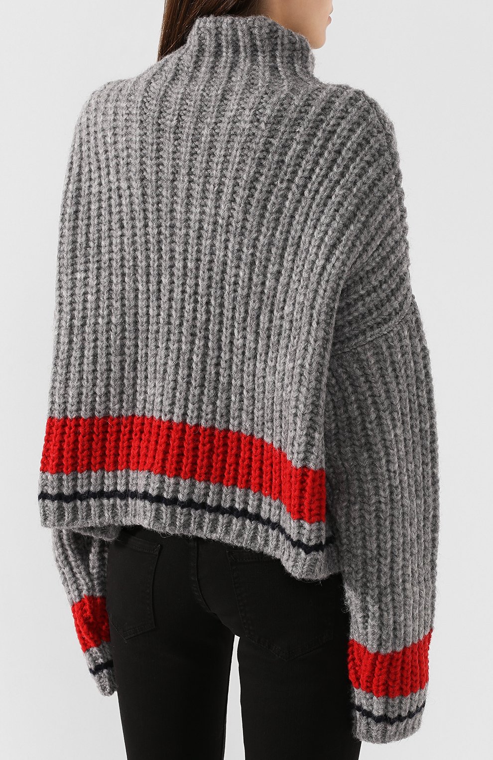 Шерстяной пуловер DSQUARED2 серого цвета по цене 39950 руб., арт. S75HA0884/S16801, фото 4 Шерстяной пуловер DSQUARED2, арт. S75HA0884/S16801, фото 4