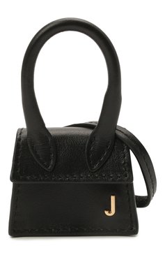 Женская сумка le petit chiquito JACQUEMUS черного цвета, арт. 211SL01/300990 | Фото 5 (Материал: Натуральная кожа; Ремень/цепочка: На ремешке; Размер: mini; Сумки-технические: Сумки через плечо; Драгоценные камни: Проставлено; Материал сплава: Проставлено)