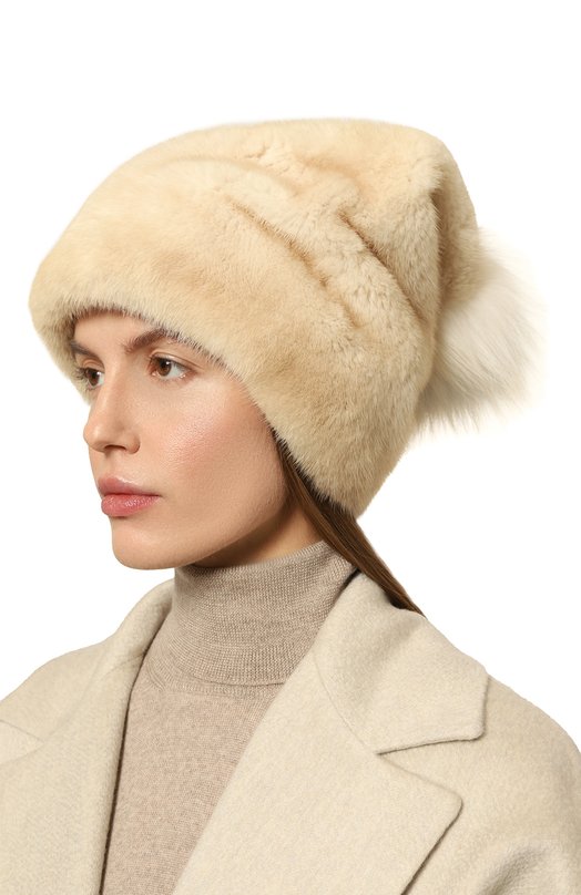 Шапка Нея из меха норки FurLand 0091900110139300078 Бежевый  0091900110139300078 Фото 2
