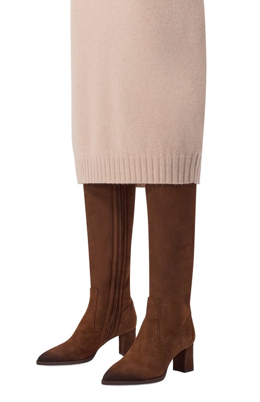 Замшевые сапоги Santoni WSEG71937PC4AHGI Коричневый  WSEG71937PC4AHGI Фото 2