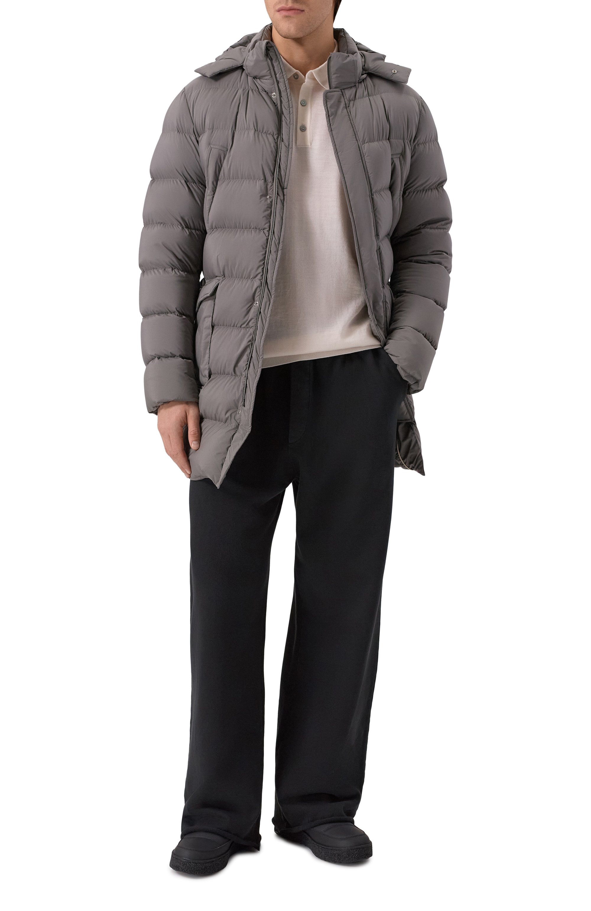 Пуховик HERNO серого цвета по цене 149000 руб., арт. PI003ULE/19288, фото 2 Пуховик HERNO, арт. PI003ULE/19288, фото 2