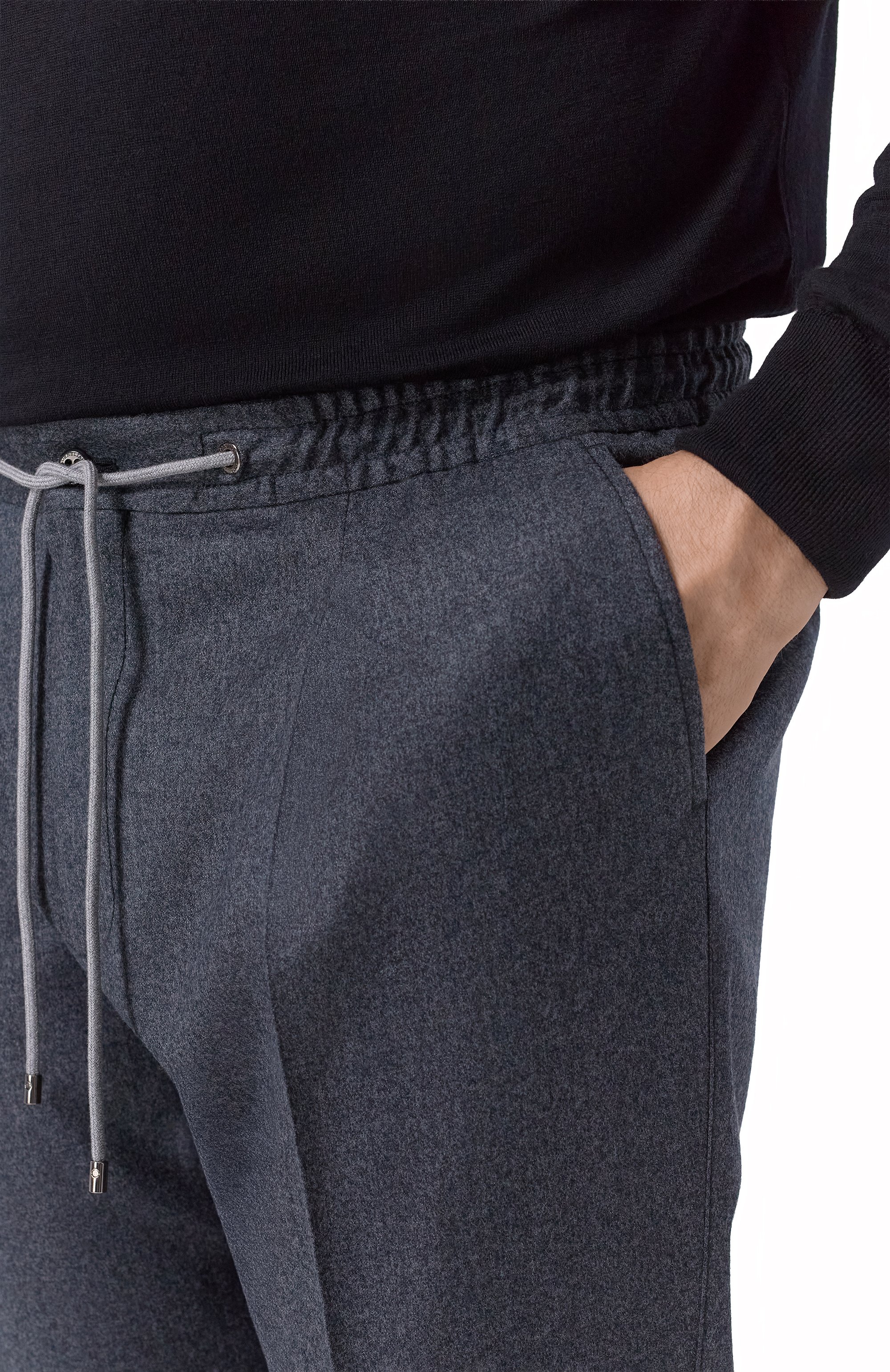 Шерстяные брюки CORNELIANI темно-серого цвета по цене 82200 руб., арт. 26X007-2618400_2, фото 5 Шерстяные брюки CORNELIANI, арт. 26X007-2618400_2, фото 5