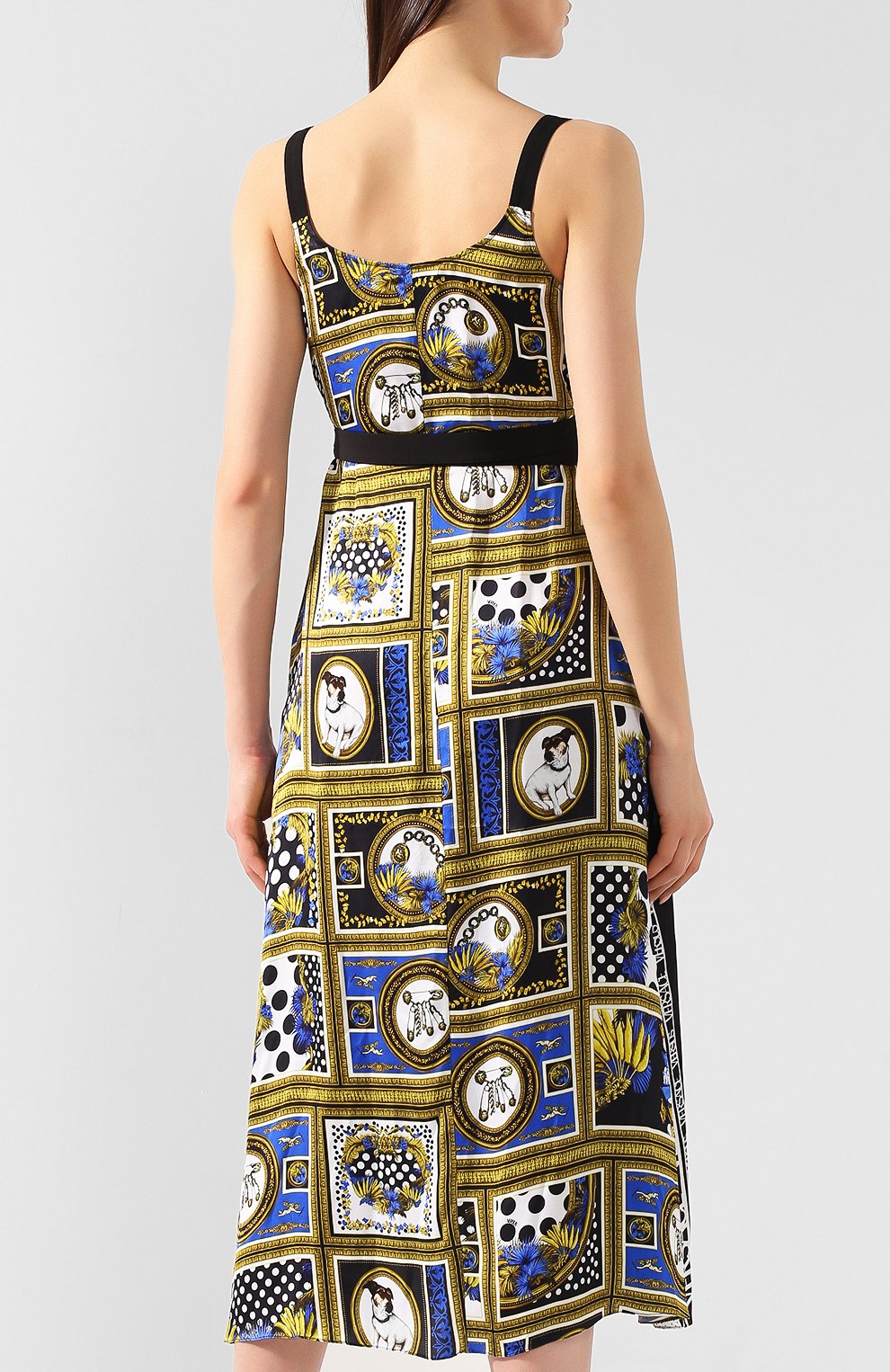 Платье с принтом VERSUS VERSACE разноцветного цвета по цене 59950 руб., арт. BD01135/BT10932, фото 4 Платье с принтом VERSUS VERSACE, арт. BD01135/BT10932, фото 4