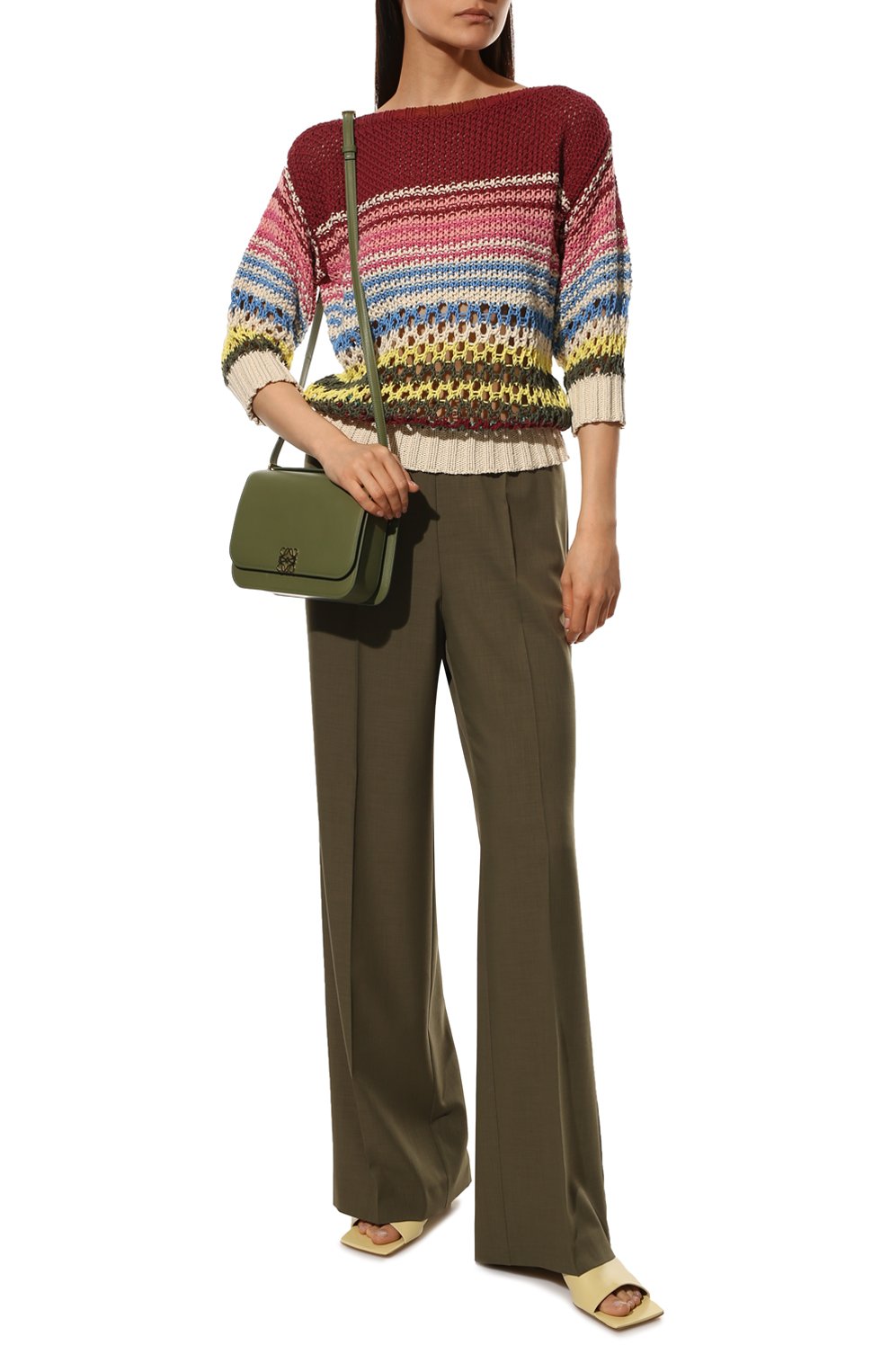 Хлопковый свитер REDVALENTINO разноцветного цвета по цене 55150 руб., арт. XR0KC14I/6GC, фото 2 Хлопковый свитер REDVALENTINO, арт. XR0KC14I/6GC, фото 2