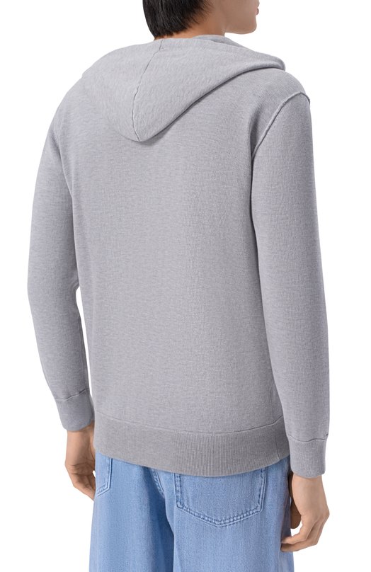 Хлопковый кардиган Andrea Campagna M5426-8025 Серый  M5426-8025 Фото 4