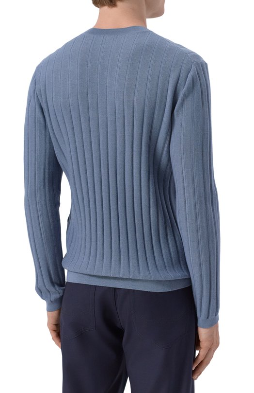 Джемпер из кашемира и шелка Brioni UMQ90L/PDK04 Голубой  UMQ90L/PDK04 Фото 4