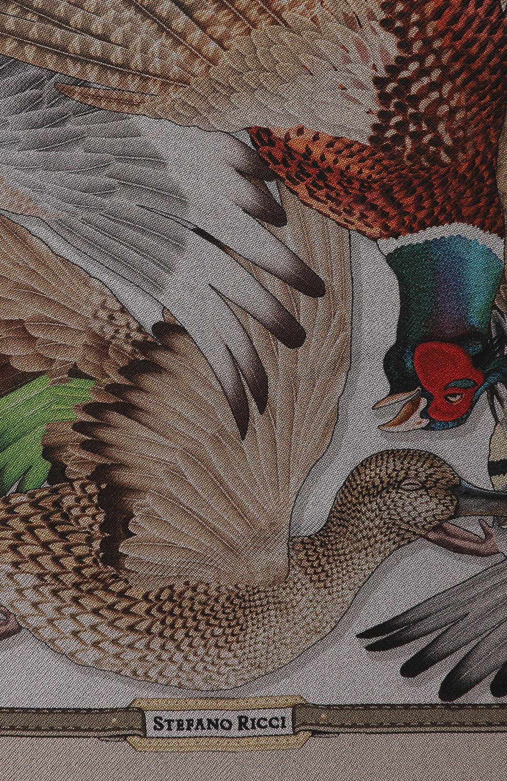 Шелковый платок STEFANO RICCI серого цвета по цене 24800 руб., арт. FZSR14/13709, фото 2 Шелковый платок STEFANO RICCI, арт. FZSR14/13709, фото 2