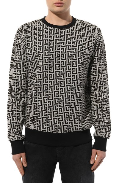 Хлопковый свитшот BALMAIN, арт. YH1JQ040JB22, фото 3