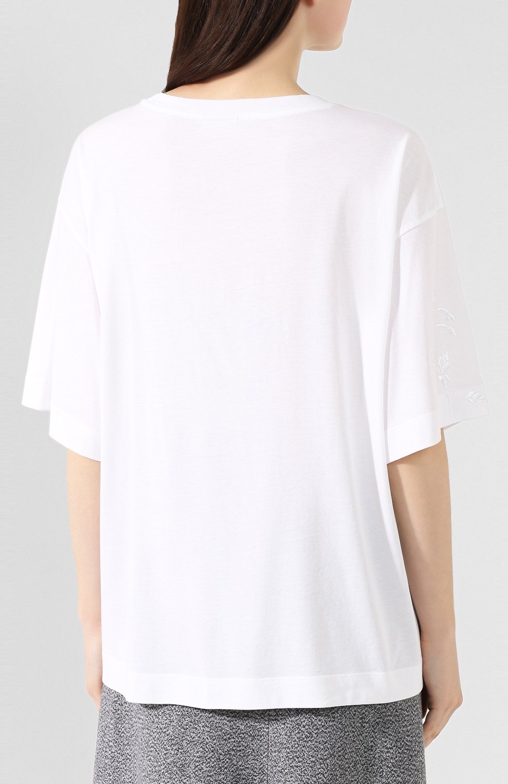 Хлопковая футболка DRIES VAN NOTEN белого цвета по цене 22900 руб., арт. 192-11179-8611, фото 4 Хлопковая футболка DRIES VAN NOTEN, арт. 192-11179-8611, фото 4