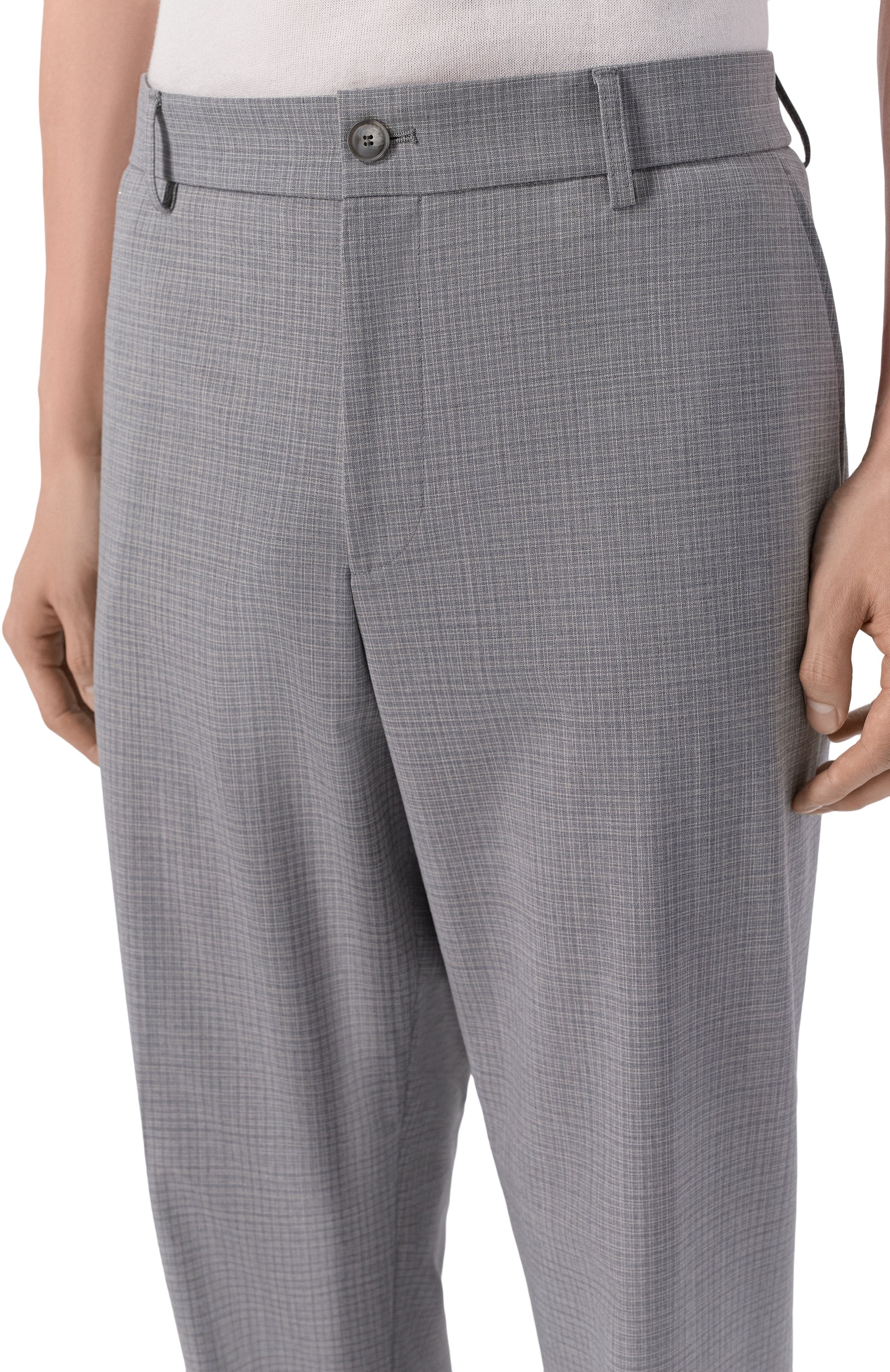 Брюки BOSS серого цвета по цене 29950 руб., арт. 50556765, фото 5 Брюки BOSS, арт. 50556765, фото 5