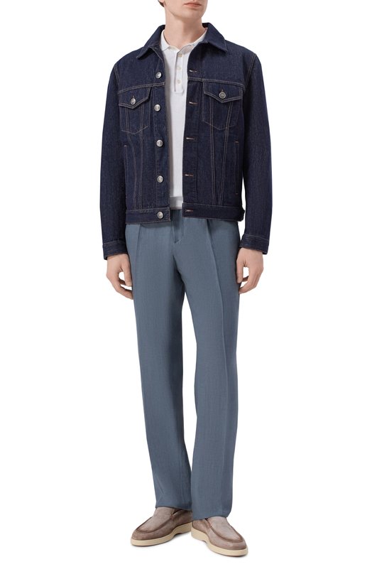 Льняные брюки Kiton UPN01H09690 Серый  UPN01H09690 Фото 2