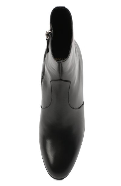 Кожаные сапоги james SAINT LAURENT черного цвета по цене 130000 руб., арт. 632395/1YU00, фото 5 Кожаные сапоги james SAINT LAURENT, арт. 632395/1YU00, фото 5