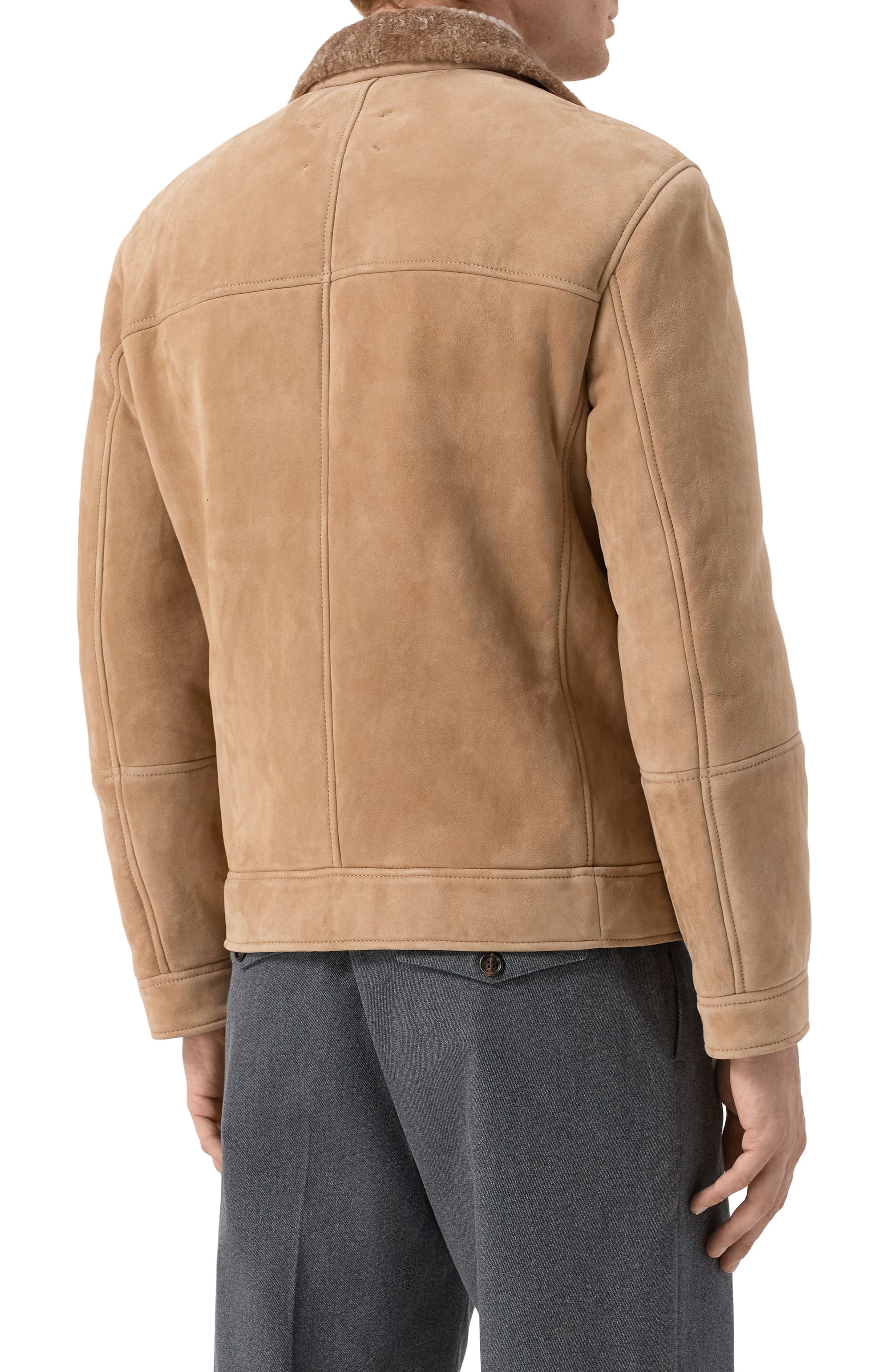 Дубленка из овчины BRUNELLO CUCINELLI бежевого цвета по цене 1140000 руб., арт. MPMLV2003, фото 4 Дубленка из овчины BRUNELLO CUCINELLI, арт. MPMLV2003, фото 4
