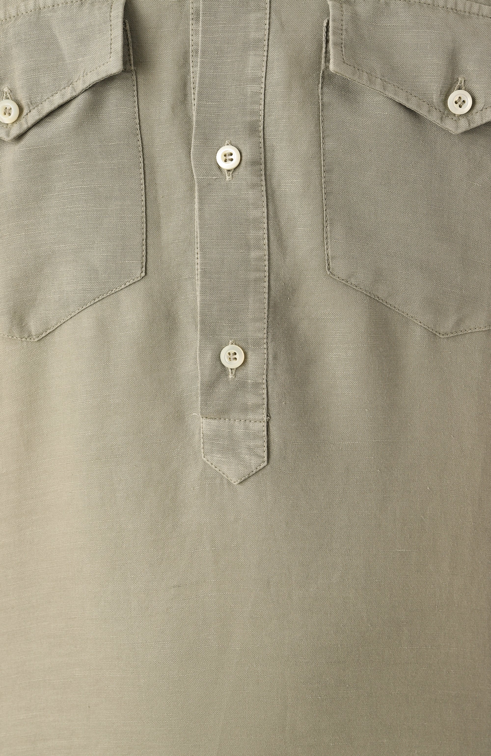 Рубашка изо льна и хлопка BRUNELLO CUCINELLI, арт. MD6983040P, фото 5