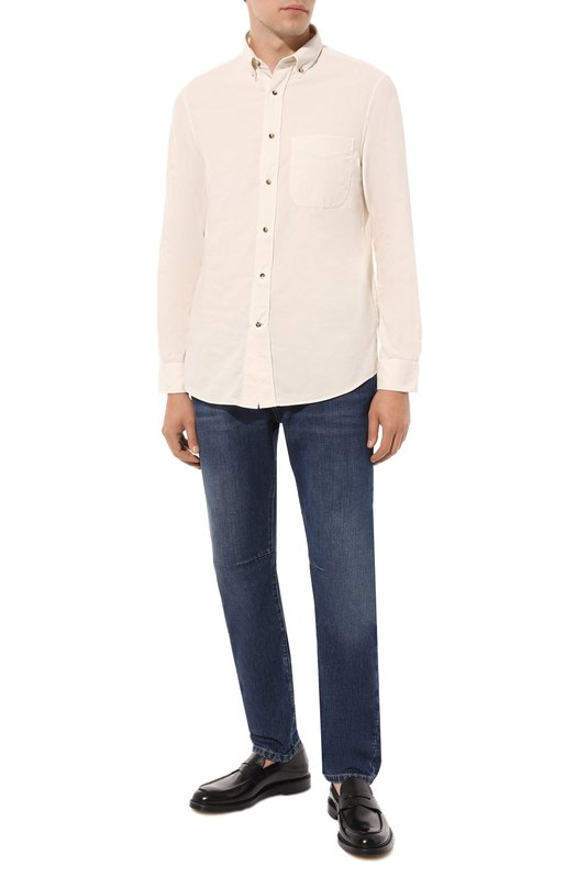 Вельветовая рубашка Brunello Cucinelli ML6880606 Кремовый  ML6880606 Фото 2