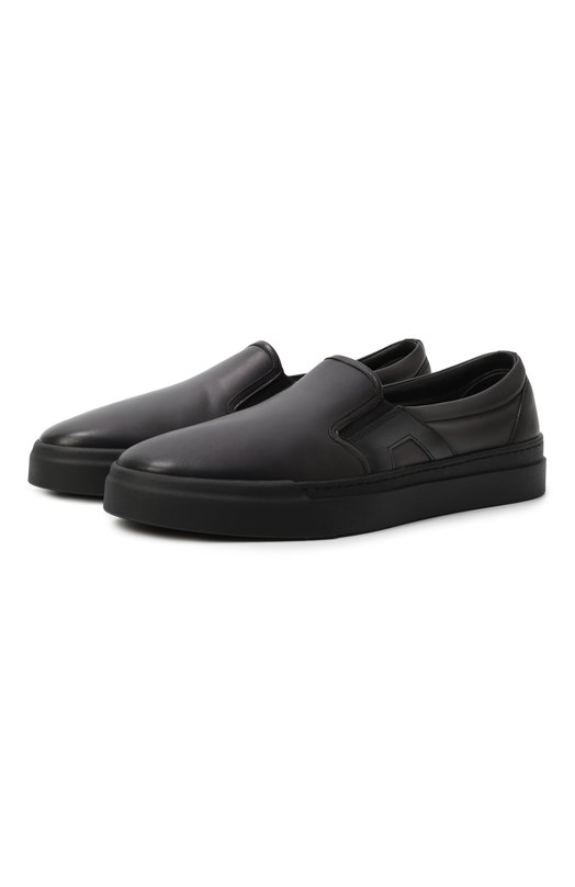 Кожаные слипоны Gloria Santoni MBGG22125NE0TG0N Серый MBGG22125NE0TG0N