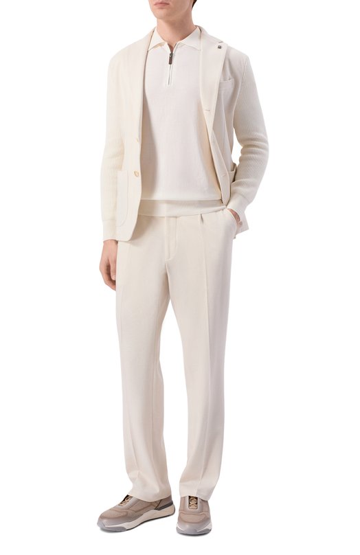 Комбинированные кроссовки Innova Santoni MBIG22135BGRC0TZ Бежевый  MBIG22135BGRC0TZ Фото 2