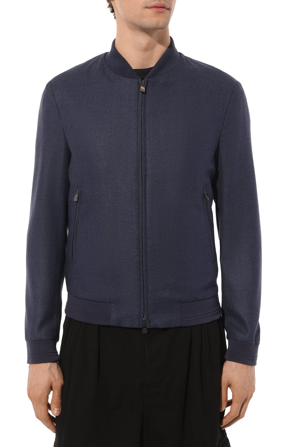 Бомбер из шелка и шерсти CORNELIANI, арт. 93L588-9318264, фото 3