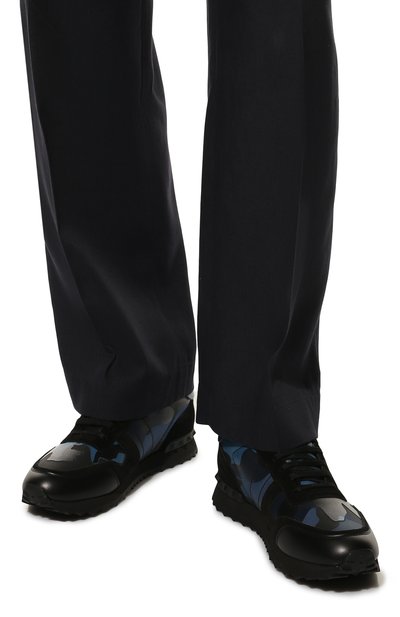 Комбинированные кроссовки rockrunner VALENTINO темно-синего цвета по цене 72450 руб., арт. XY2S0723/TCC, фото 3 Комбинированные кроссовки rockrunner VALENTINO, арт. XY2S0723/TCC, фото 3