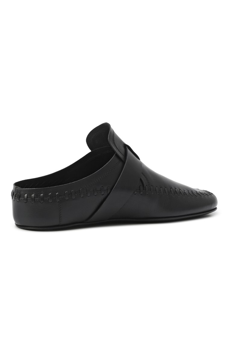 Женские кожаные сабо ande ANN DEMEULEMEESTER черного цвета, арт. B0012921/LT154 | Фото 5 (Автоматизация состава: Проставлено; Автоматизация ТО: Проставлено; Подошва: Плоская; Материал внутренний: Натуральная кожа; Материал внешний: Натуральная кожа)
