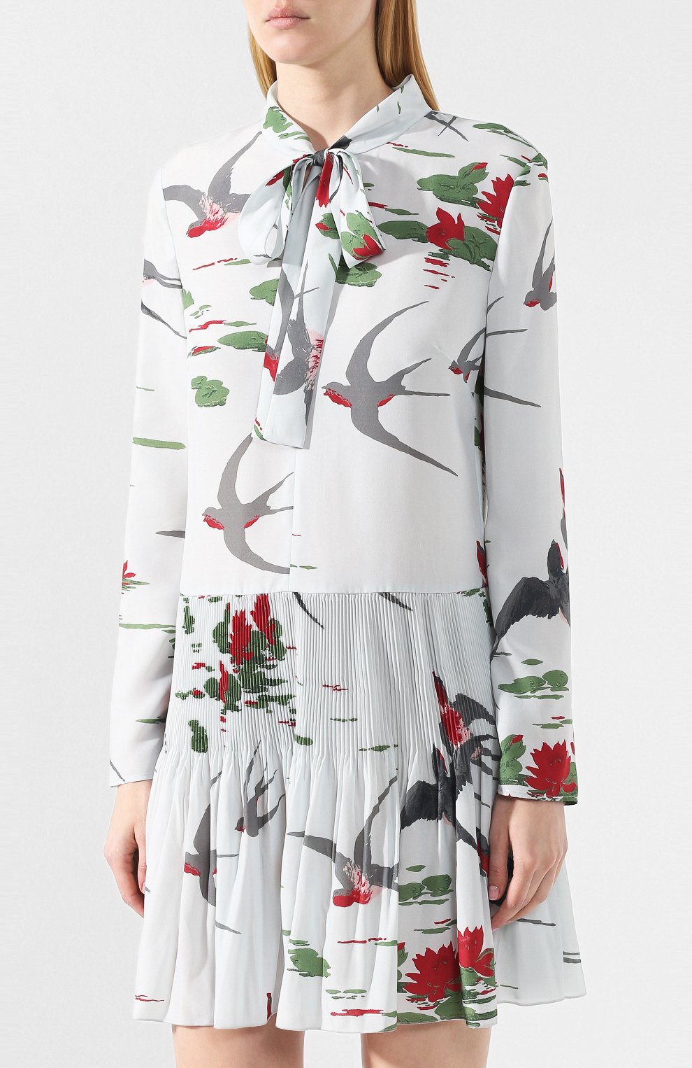 Платье с принтом REDVALENTINO бирюзового цвета по цене 57250 руб., арт. SR0VAF80/4J6, фото 3 Платье с принтом REDVALENTINO, арт. SR0VAF80/4J6, фото 3