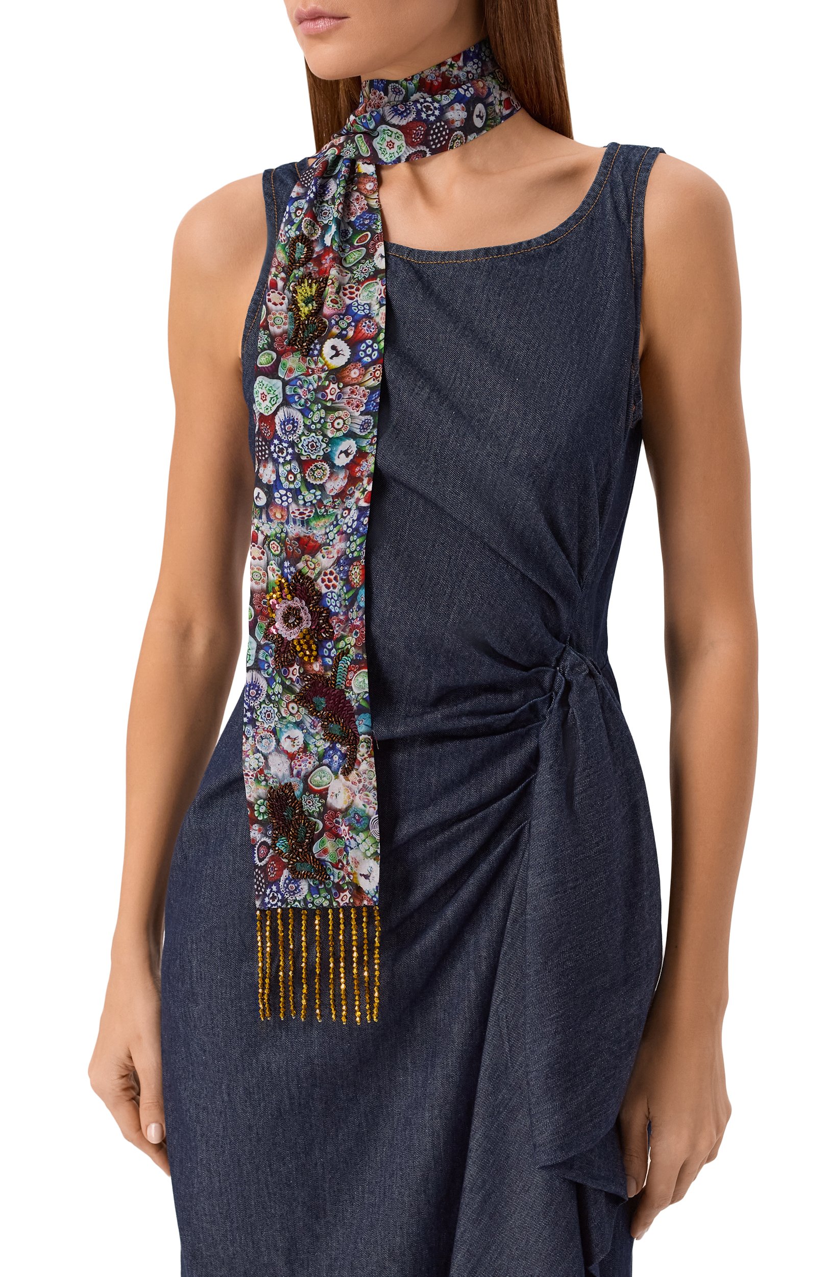 Шарф из вискозы DRIES VAN NOTEN разноцветного цвета по цене 72200 руб., арт. 131300/4005, фото 2 Шарф из вискозы DRIES VAN NOTEN, арт. 131300/4005, фото 2