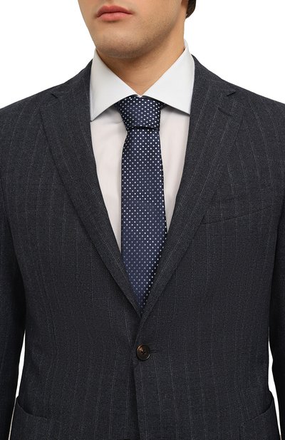 Шелковый галстук CANALI темно-синего цвета по цене 16800 руб., арт. 18/HJ04040, фото 2 Шелковый галстук CANALI, арт. 18/HJ04040, фото 2