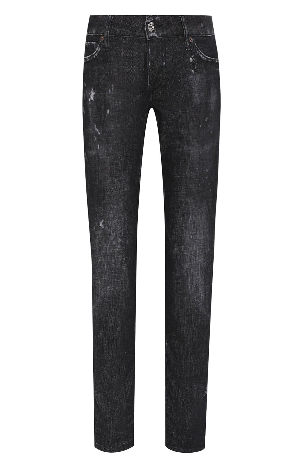 Джинсы с потертостями DSQUARED2 черного цвета по цене 27200 руб., арт. S72LB0226/S30357, фото 1 Джинсы с потертостями DSQUARED2, арт. S72LB0226/S30357, фото 1