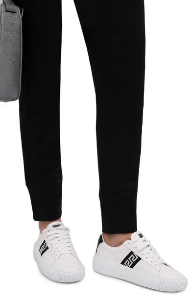 Кожаные кеды greca VERSACE, арт. 1004184/1A00775, фото 3