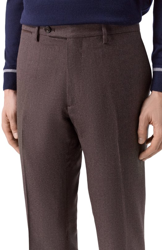 Шерстяные брюки Andrea Campagna SC/1 ALC/FA1386X Коричневый  SC/1 ALC/FA1386X Фото 5