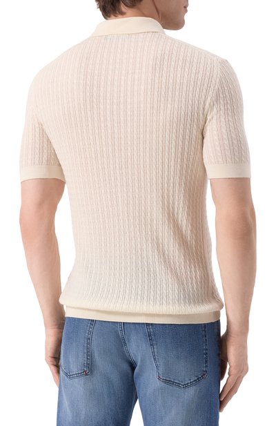 Поло из шерсти и шелка KITON, арт. UMM059801, фото 4