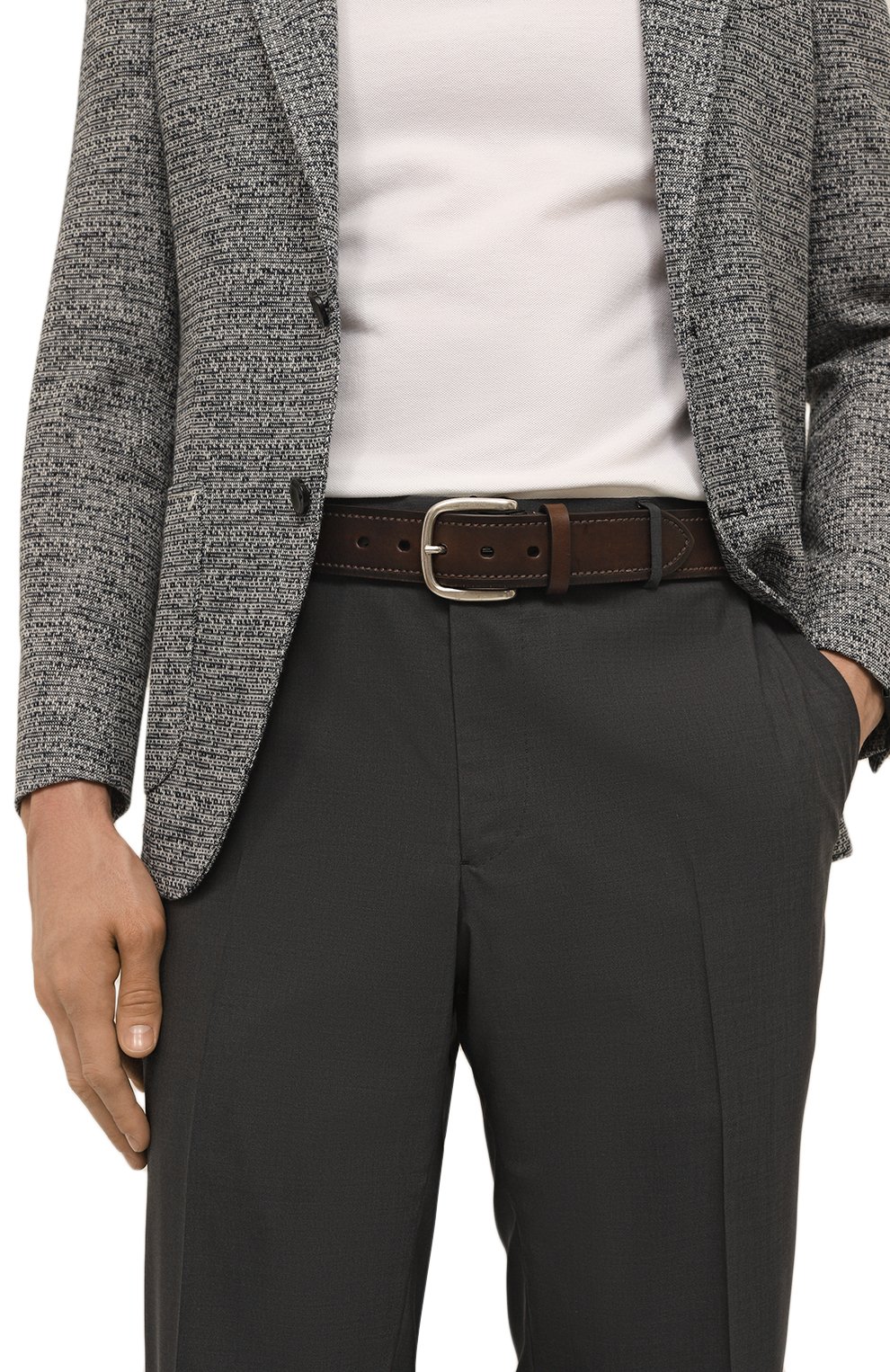 Кожаный ремень CORNELIANI, арт. 91V363-3120802, фото 2