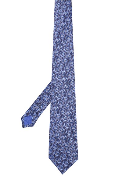 Шелковый галстук с узором TURNBULL & ASSER, арт. TIE002-BB202, фото 2