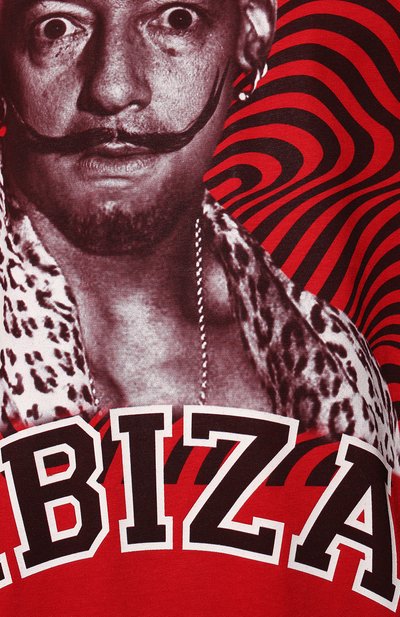 Хлопковая футболка DIEGO VENTURINO красного цвета по цене 14550 руб., арт. SS22-DV TS0 SDI91, фото 5 Хлопковая футболка DIEGO VENTURINO, арт. SS22-DV TS0 SDI91, фото 5