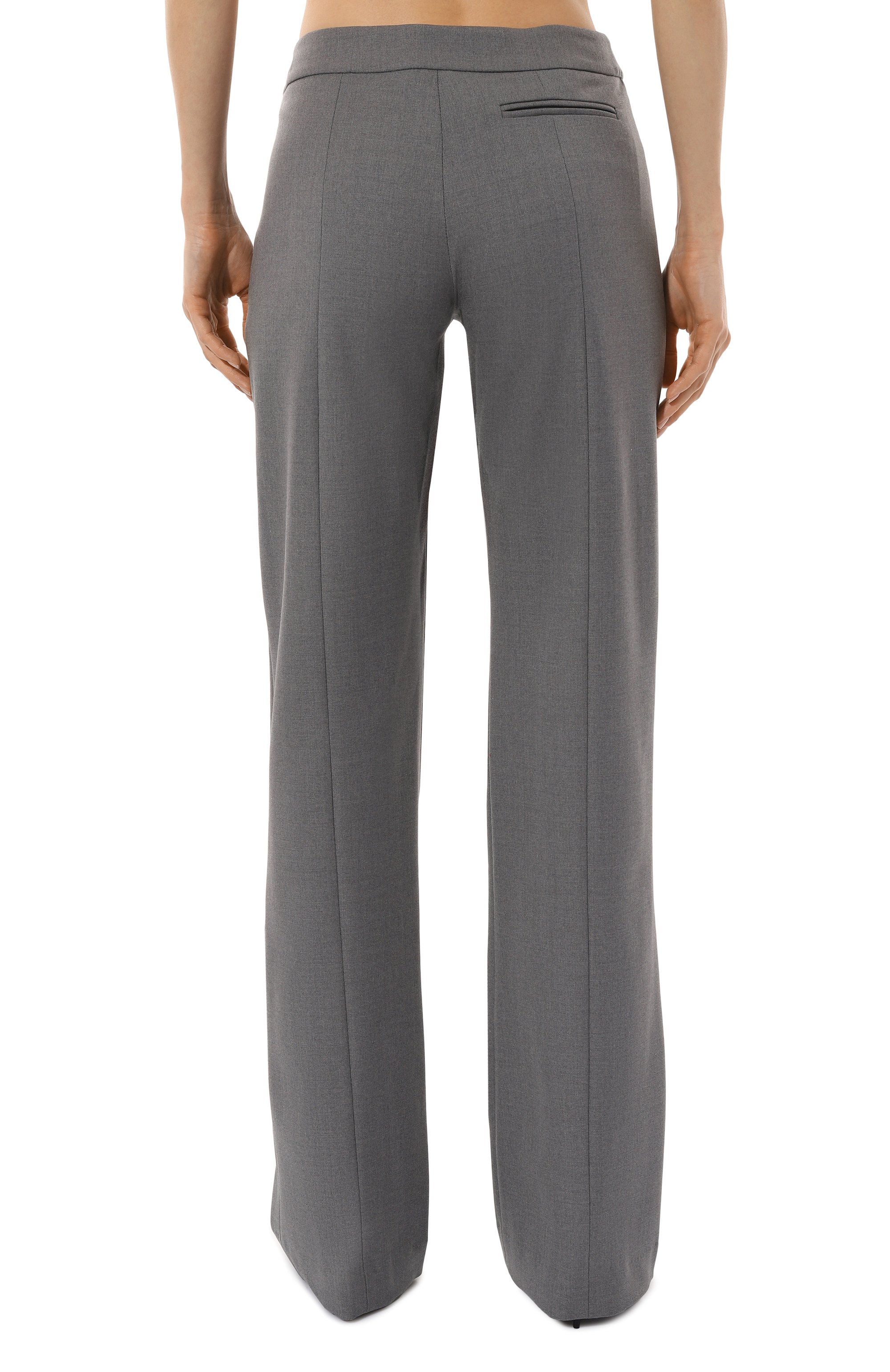 Шерстяные брюки DAVID KOMA серого цвета по цене 145500 руб., арт. PF24DK29TR, фото 4 Шерстяные брюки DAVID KOMA, арт. PF24DK29TR, фото 4