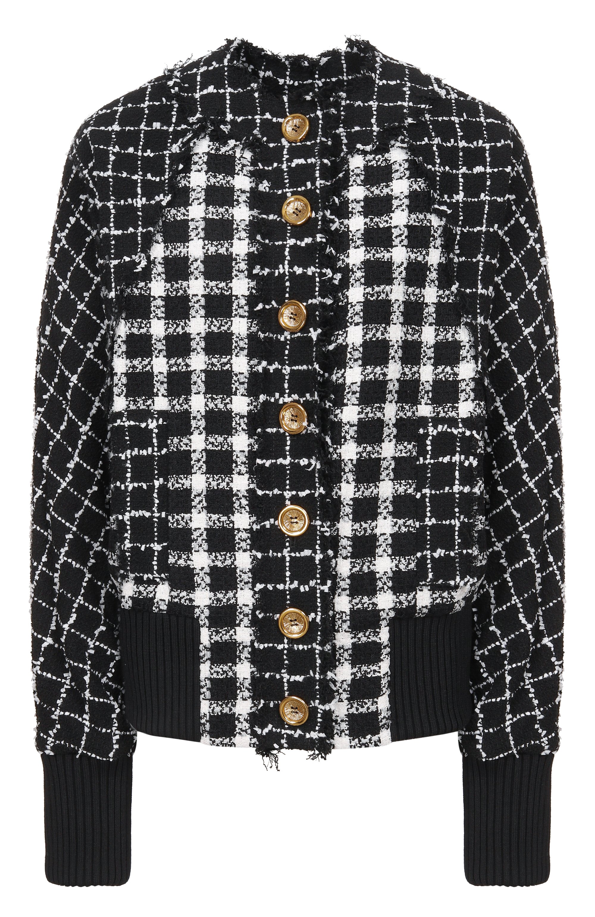 Твидовый бомбер BALMAIN, арт. GF1TFA45/MI18, фото 1