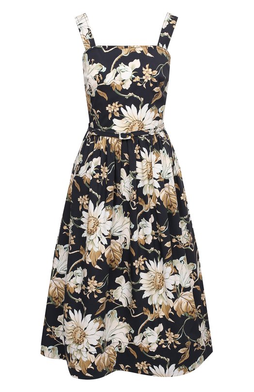 

Хлопковое платье Oscar de la Renta, Синий