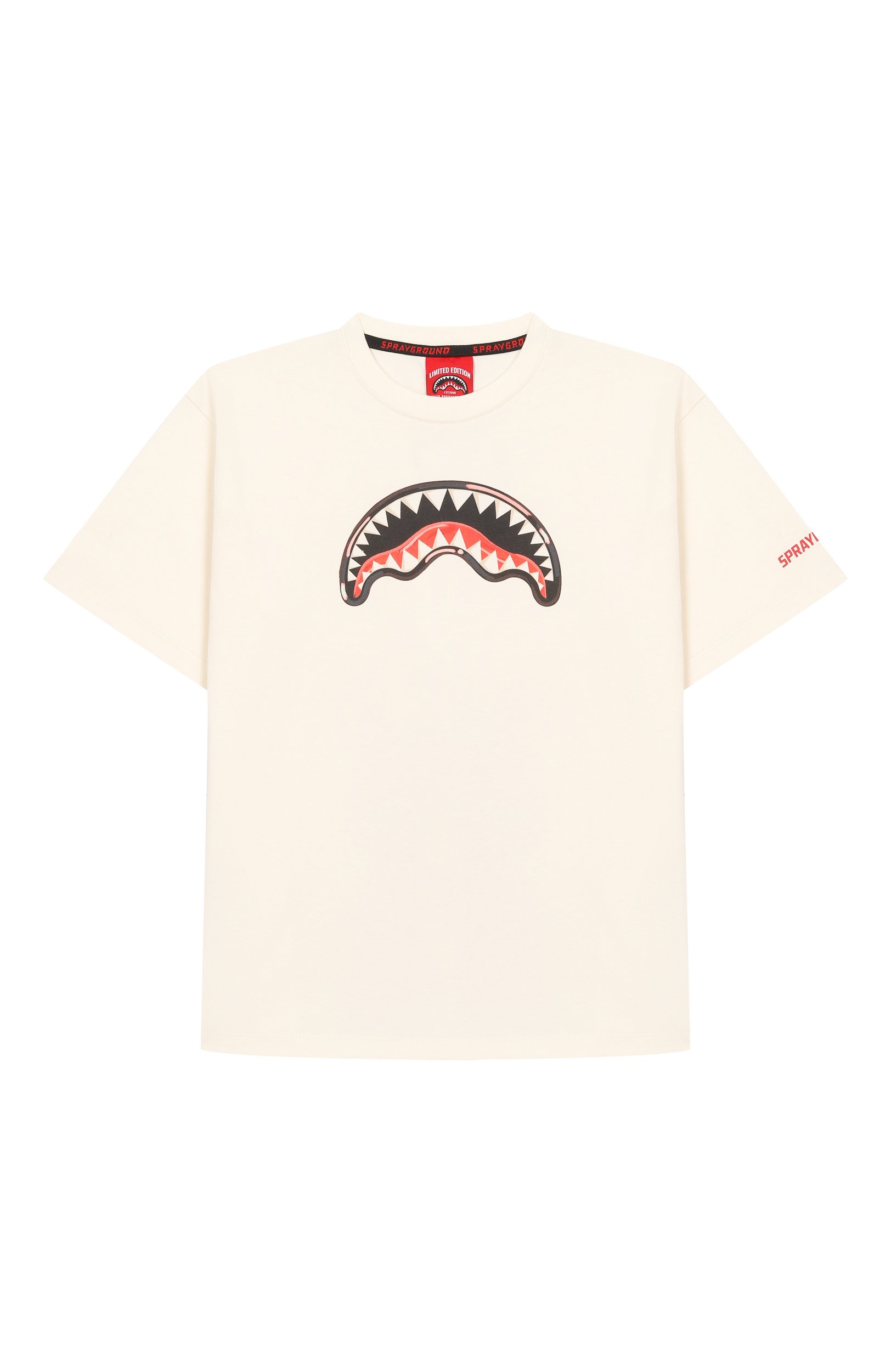 Хлопковая футболка SPRAYGROUND, арт. SPY1518IV0/PAINTED DIABL0 0VER T-SHIRT IV0RY, фото 1