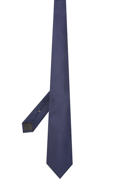 Шелковый галстук CANALI темно-синего цвета по цене 13250 руб., арт. 18/HJ03380, фото 3 Шелковый галстук CANALI, арт. 18/HJ03380, фото 3