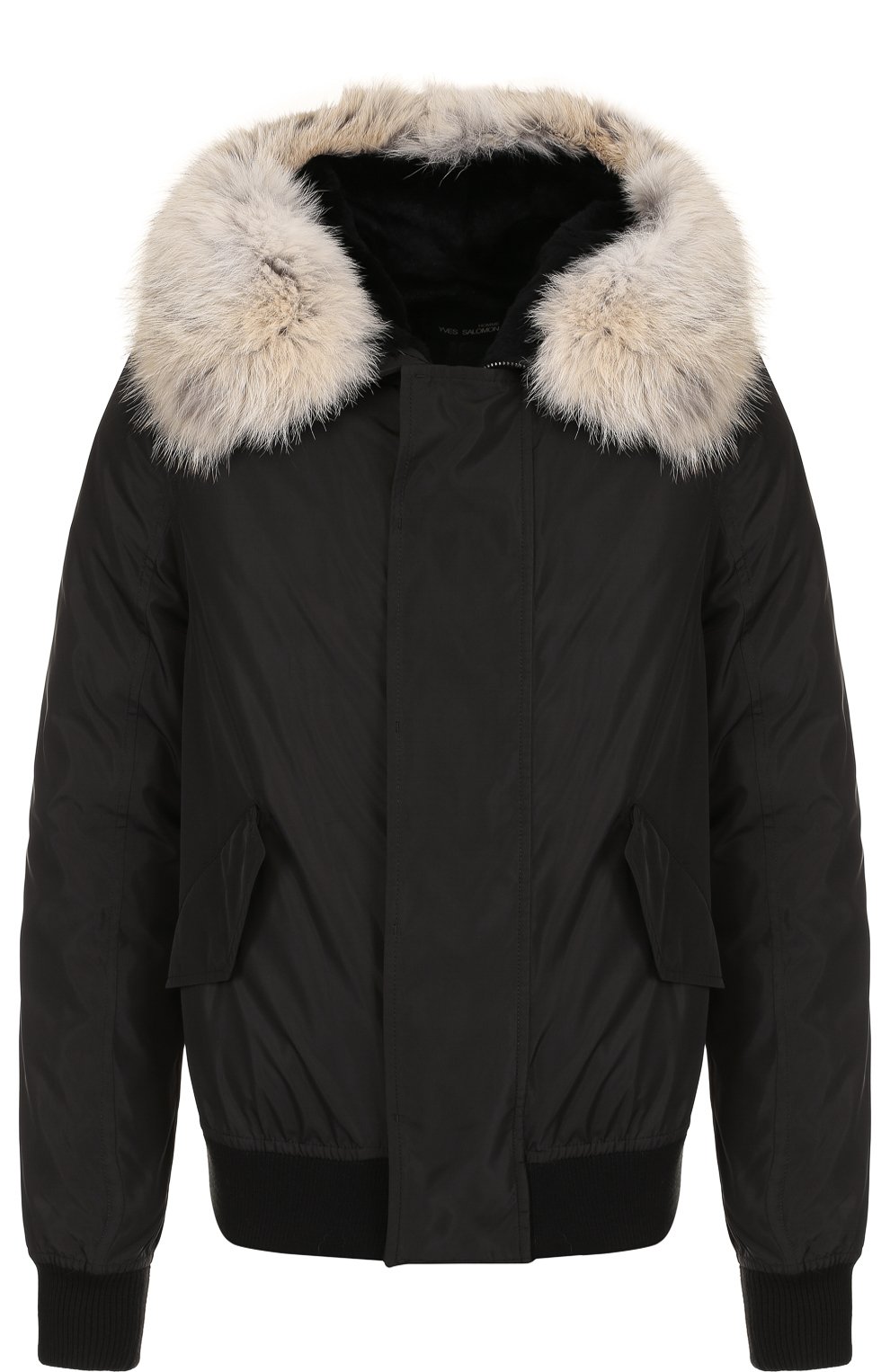 Пуховик на молнии с капюшоном и с подстежкой из меха YVES SALOMON, арт. 8WHV04770N31X, фото 1