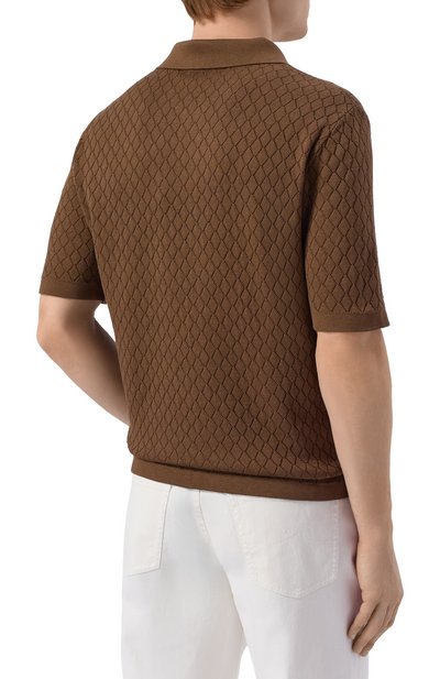 Поло из шелка и хлопка MVST, арт. M26.2PM.K127/Y205 R0MBI 3D, фото 4