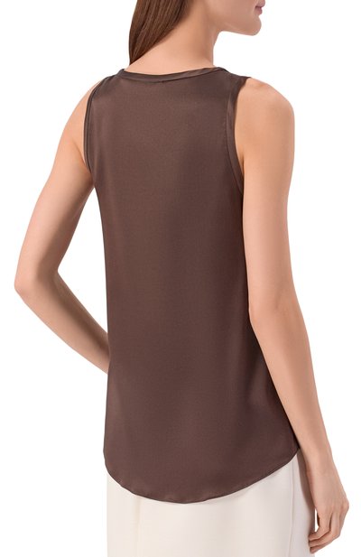 Атласный топ BRUNELLO CUCINELLI, арт. MPC59E0600, фото 4