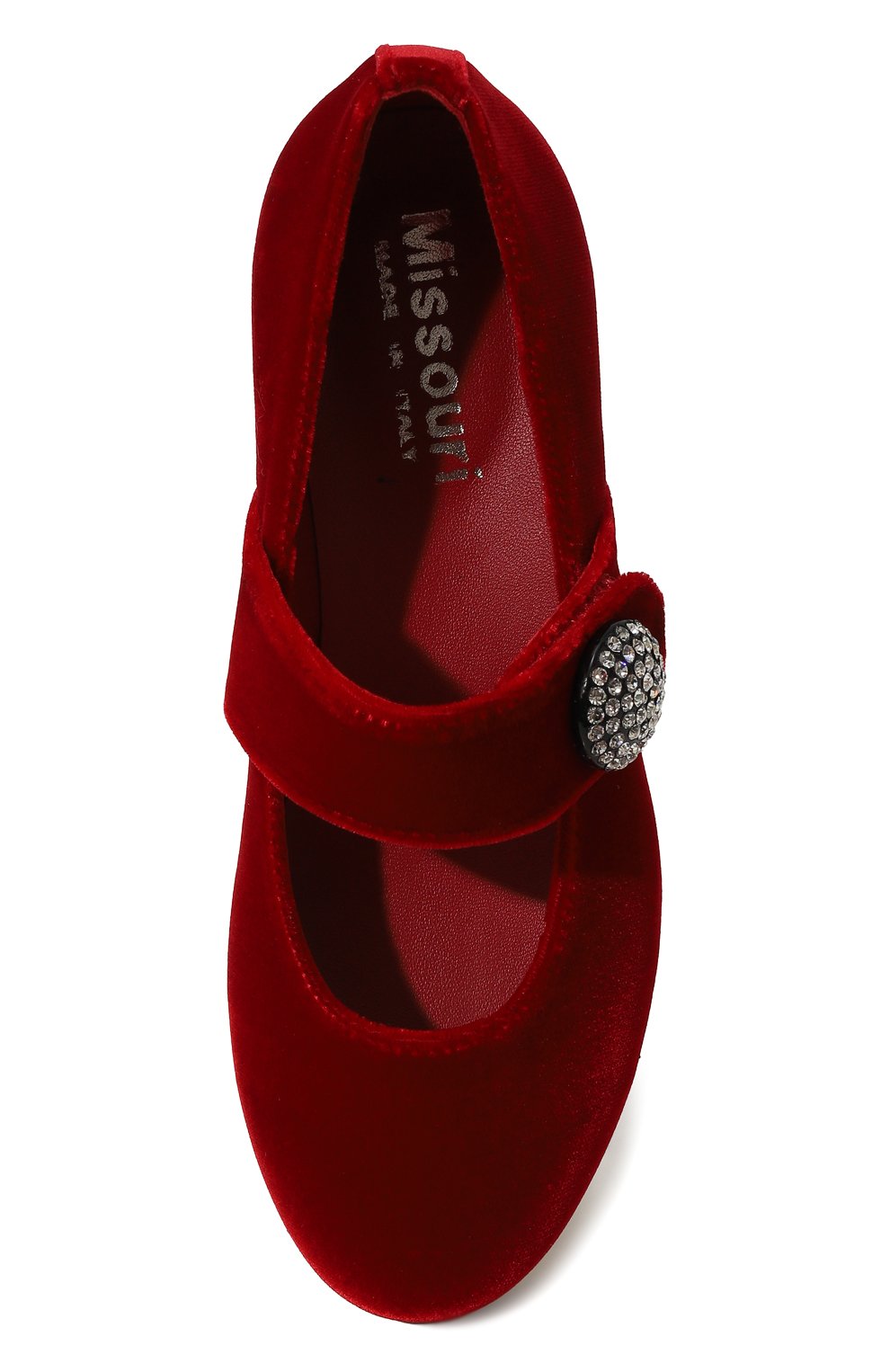 Бархатные балетки MISSOURI бордового цвета по цене 23350 руб., арт. 77192 A/31-34, фото 4 Бархатные балетки MISSOURI, арт. 77192 A/31-34, фото 4