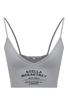 Женский бюстгальтер-топ STELLA MCCARTNEY серого цвета, арт. S6R081250 | Фото 1 (Материал сплава: Проставлено; Нос: Не проставлено; Материал внешний: Хлопок; Женское Кросс-КТ: Бюстгальтеры)