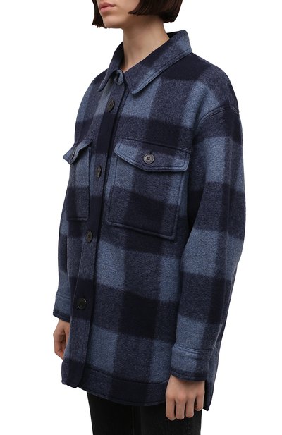 Куртка ISABEL MARANT ETOILE темно-синего цвета по цене 53950 руб., арт. MA0998-21A009E/HARVELI, фото 3 Куртка ISABEL MARANT ETOILE, арт. MA0998-21A009E/HARVELI, фото 3