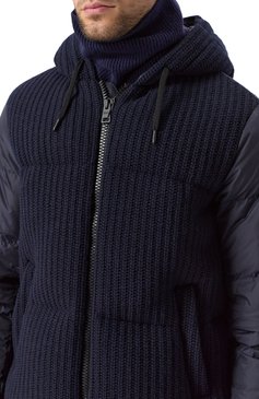 Мужской кашемировый шарф-снуд ZEGNA темно-синего цвета, арт. NEK/UEAT12A8 | Фото 2 (Материал: Шерсть, Текстиль, Кашемир; Нос: Не проставлено; Мужское Кросс-КТ: Шарфы - шарфы; Кросс-КТ: кашемир)